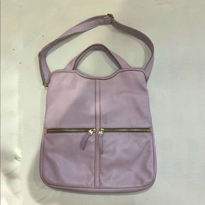 fossil purple leather crossbody purse
